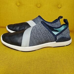 Olukai Miki Slip On Navy Black Loafers Women's Shoes Size 9, EU 39